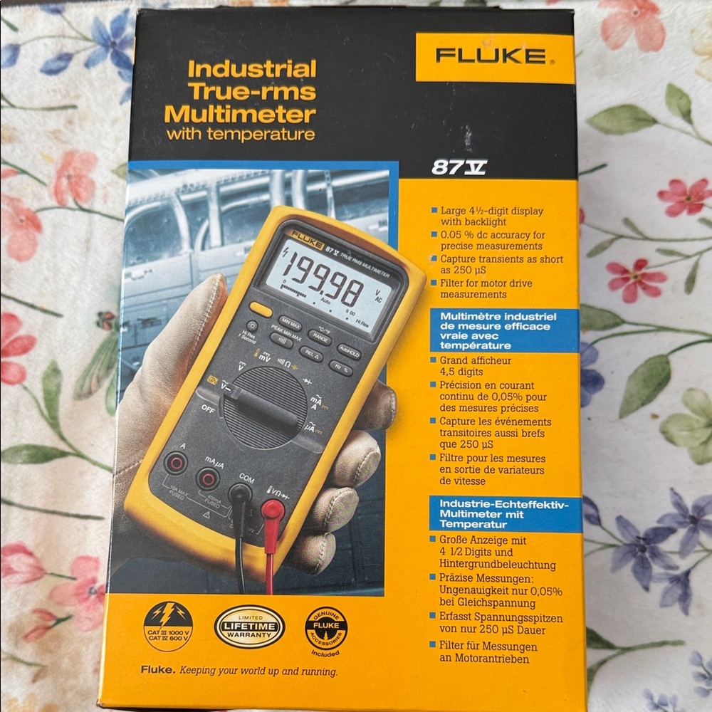 Yellow Industrial True-RMS Multimeter